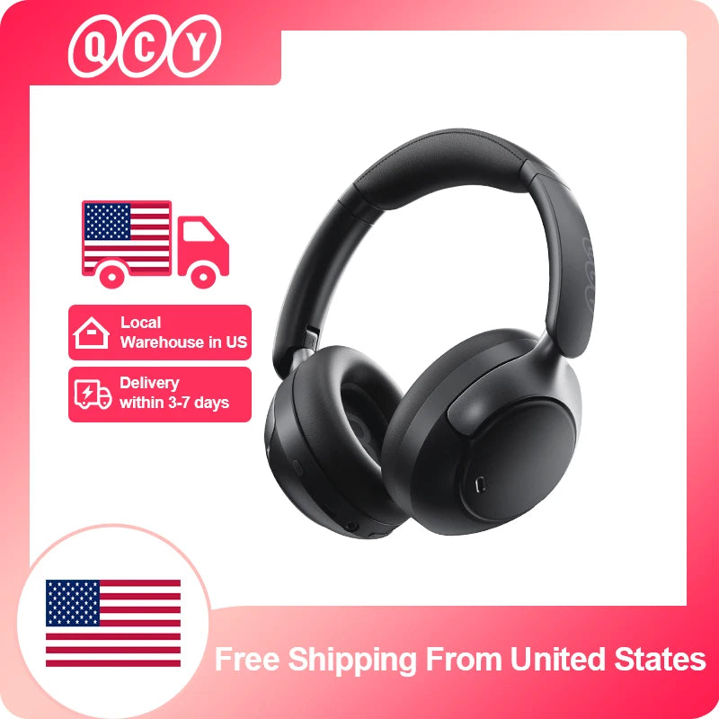 QCY H3 Pro ANC Headphones – 50dB Noise Cancellation, LDAC, Bluetooth 5.4 | 55h Battery