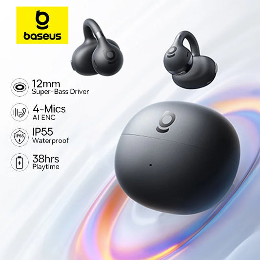 Baseus BC1 – Kabellose Open-Ear Ohrclip-Kopfhörer mit Bluetooth 6.0