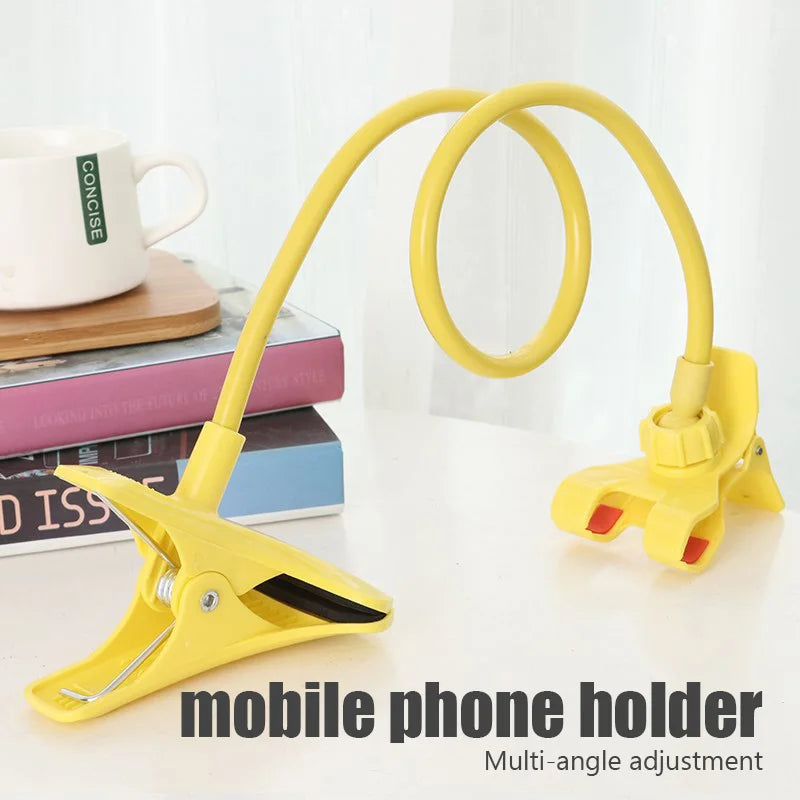 Flexible Universal Phone Holder – Adjustable Clip for Bed, Desk & Headrest | 3 Colors