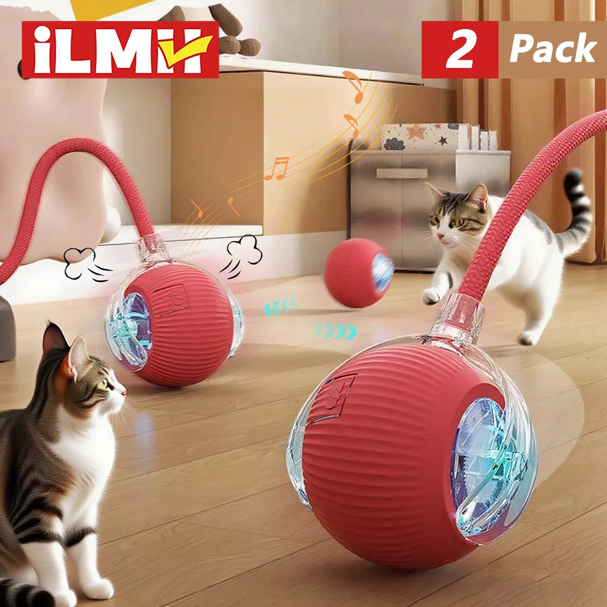 Interactive Rolling Ball for Cats & Dogs – Automatic, Rechargeable, Smart | 23 Variants