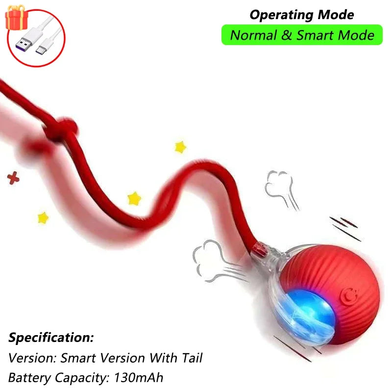 Interactive Rolling Ball for Cats & Dogs – Automatic, Rechargeable, Smart | 23 Variants
