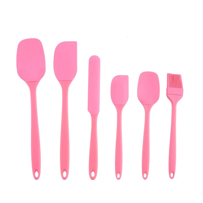 Silikon-Küchenutensilien Set 6-teilig – Spatel, Cremespatel & Ölpinsel