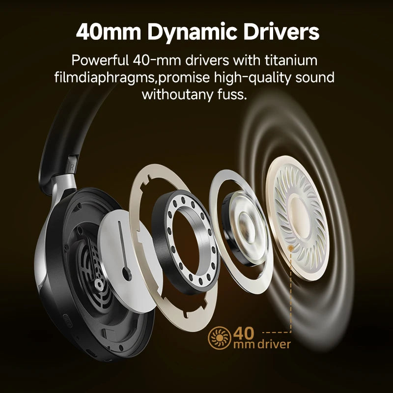 QCY H3 Pro ANC Headphones – 50dB Noise Cancellation, LDAC, Bluetooth 5.4 | 55h Battery