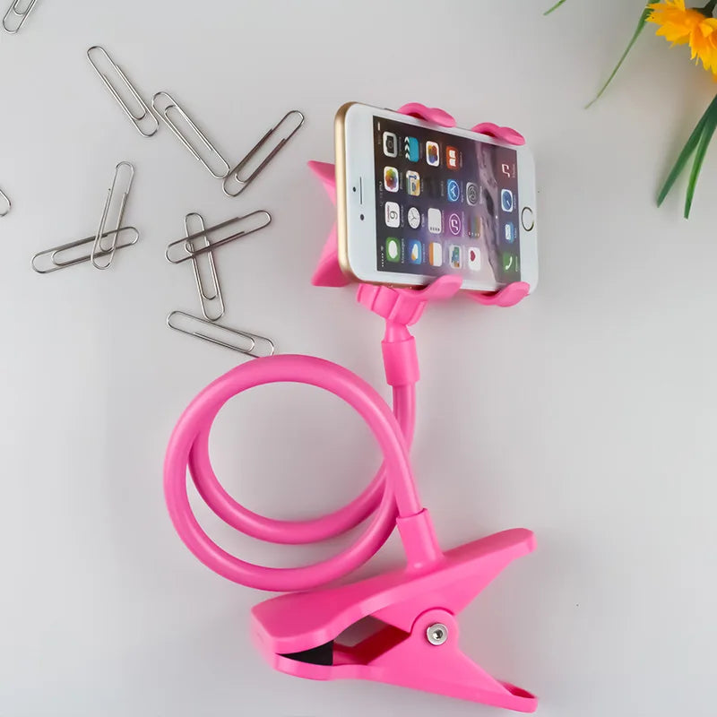 Mobile Phone Holder with 70cm Flexible Arm – 360° Clip, for Bed, Desk & Sofa | 7 Colors
