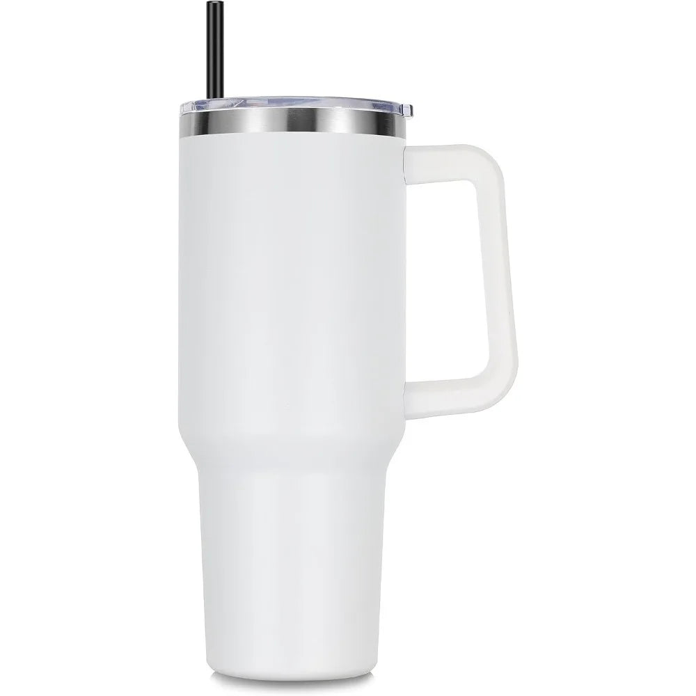 Edelstahl Trinkflasche 1200ml – Vakuumisoliert, Auslaufsicher mit Strohhalm-Deckel