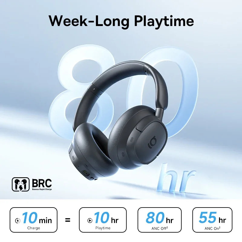 Baseus BH1 Kabellose Kopfhörer – ANC 95%, 80h Akku, Bluetooth 6.0