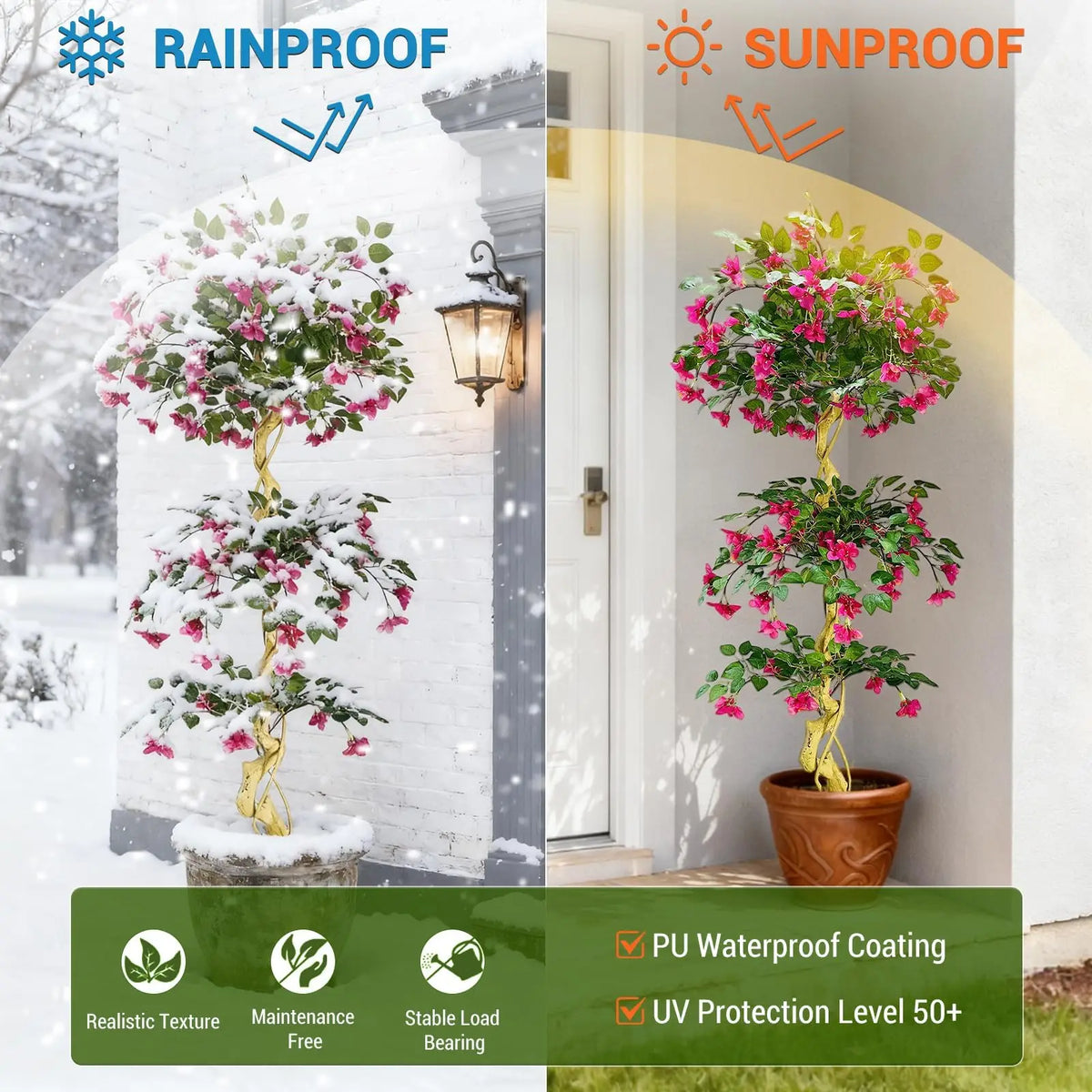 Künstlicher Bougainvillea-Baum im Topf – Lebensecht, UV-beständig | 120/150/180cm