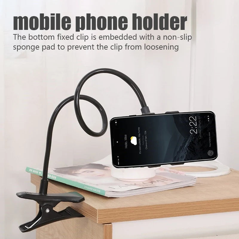 Flexible Universal Phone Holder – Adjustable Clip for Bed, Desk & Headrest | 3 Colors